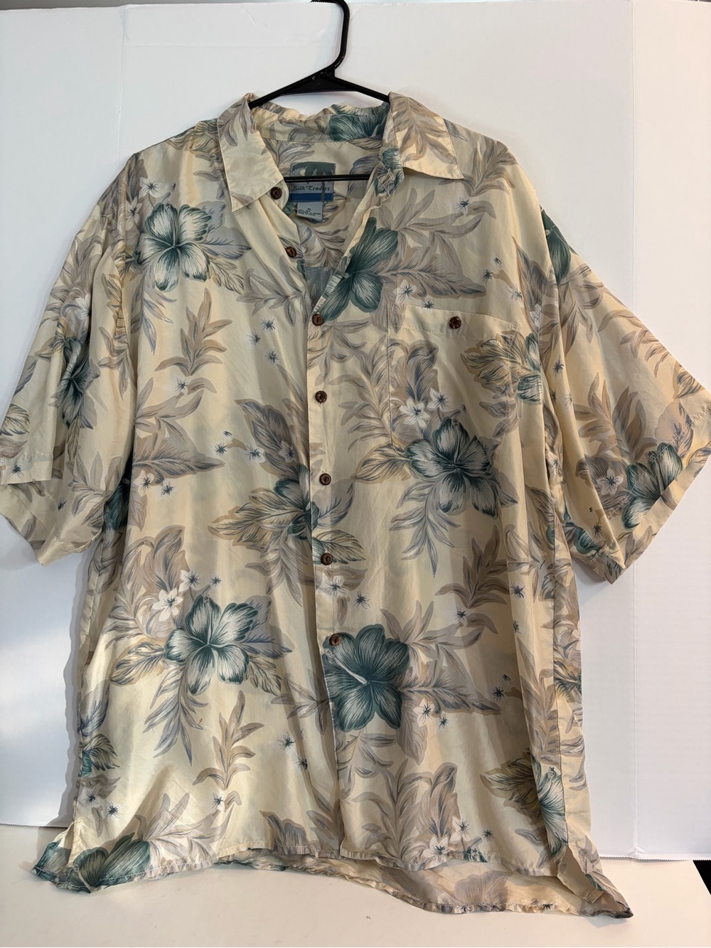 Silk Traders Men's HawaiianShort-Sleeve Button-Down Casual Shirt XL